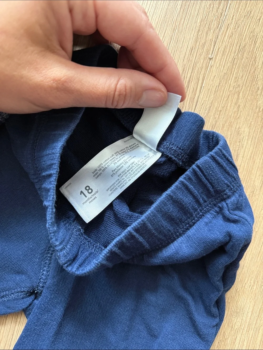 Carter's Heathered Gray Zip Hoodie with Navy Joggers 18 Month Bundle